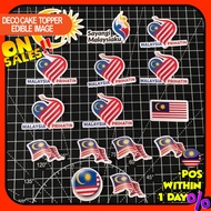 READY STOCK Cake Topper Cupcake  Merdeka Hari Malaysia Prihatin Independence day Flag Bendera Decora