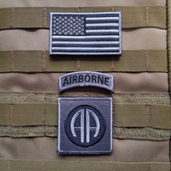 US Army D82 Airborne Division Embroidered Magic Stick Badge Outdoor Bag Matching Patch Military Fan 