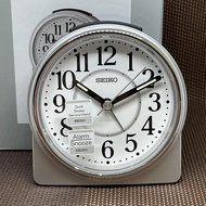[TimeYourTime] Seiko Clock QHE198S Silver Analog Quiet Sweep Beep Alarm Lumibrite Hand Bedside Alarm Clock QHE198