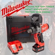 [NEW] Milwaukee M18 ONEFHIWF1-802X 1″ HIGH TORQUE IMPACT WRENCH WITH FRICTION RING (2400Nm)