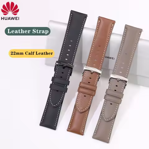 Original Huawei 22mm Watch Strap Huawei GT2 GT3 GT4 46mm Calf Leather Strap for Huawei Watch 3 4pro 