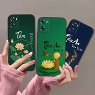 Oppo A77s case printed with the image of a monk, calligraphy, and meaningful peace of mind