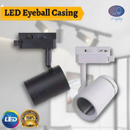 LED TRACK CASING EYEBALL CASING BLACK WHITE GU10 BULB  CEILING RAIL TRACK Casing Lampu Trek Siling SPOTLIGHT