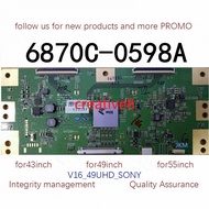 # In stock # original 6870C-0598A V16_49UHD_ SONY TV TCON Board KD-49X7000D KD-55X7000D for 43inch 4