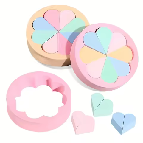 Multicolor Patchwork - 3D Layered Design, Non-Absorbent for Liquid Foundation