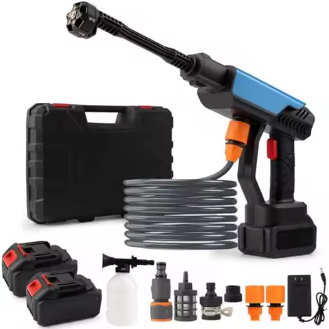 Cordless Pressure Washer Battery Powered900 PSI Portable Pressure Washer with Charger and 6-in-1 Noz
