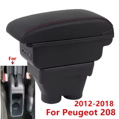 For Peugeot 208 Armrest Box For Peugeot 208 2012-2018 Car Armrest Storage Box Dedicated Retrofit par