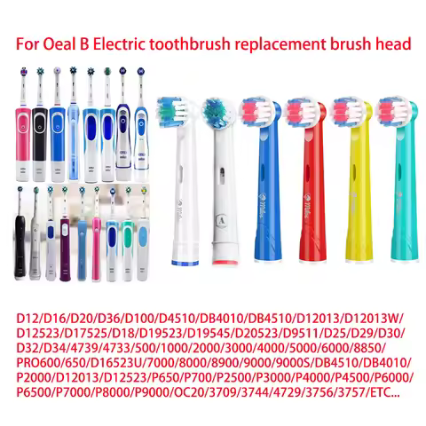 For Oral b D12/D16/D20/D36/OC20/D/P Full Range Brush Heads Soft DuPont Sonic Toothbrush Vacuum Brist