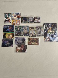 鬼滅之刃 咒術迴戰 食玩餅卡 貼紙 襟章 鎖匙扣 明信片