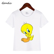 store 2019 fashion baby clothes Looney Tunes Tweety Bird Funny T Shirt for boys girls white summer c