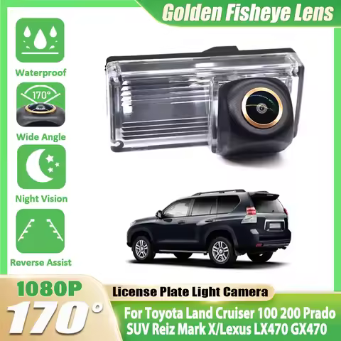 HD Night Vision Fisheye Car Rear View Camera For Toyota Land Cruiser 100 200 Prado SUV Reiz Mark X/L
