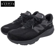 New Balance 990V6 Low-Top Sneakers, Men's, Black, Size 25.5cm, Made in USA, U990BB6, 7.5 (US)