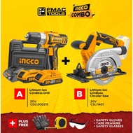 ♞,♘INGCO COMBO Cordless Circular Saw 20V + Cordless Impact Drill 20V + FREEBIES FMAC TOOLS