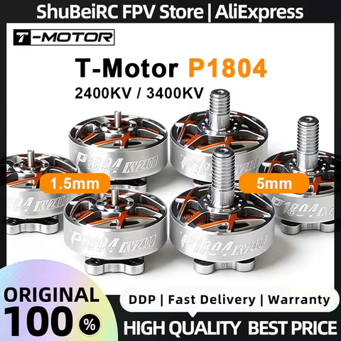 T-Motor P1804 Brushless Motor 2400kv 3400kv 4/6S 1.5mm/5mm Shaft for 3-4inch RC Racing FPV Freestyle