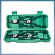 (XCTS) TUOSEN 4Pcs Circlip Pliers Set 7Inch Long Nose Plier Staight Bent Plier Inner Outer Retaining