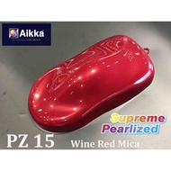 Aikka Supreme Pearlized PZ15 WINE RED MICA Cat Kereta Motor Cat Bancuh Siap/ 2K Car Paint