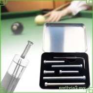 [PrettyiaedMY] 6Pcs Pool Cue Weight Bolts with Storage Case, Pool Cue Weight Screw, Adjustable Billi
