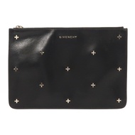 GIVENCHY 牛皮皮革Clutch銀扣手拿包