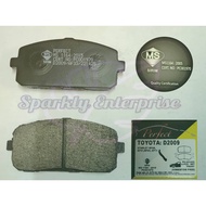 FRONT DISC BRAKE PAD D2009 TOYOTA STARLET KP60 , KP61 , KP62 , EP71