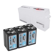 Ansmann Rechargeable 9V Battery 300mAh pre-Charged Low Self Discharge 9Volt NiMH Rechargeable Batter