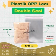 (Can Mix Double Seal Contents 100 pcs) Clear OPP Plastic Seal/ Glue7x23/8x23/9x23/10x23/11x23/12x23/