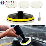 CHINK 5Pcs Car Polishing Pad Set, 3/4/5/6/7 inch Flocking Car Waxing Sponge Disk, Portable T-shape B