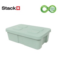 STORAGE BOX STACKO CIRCULAR 12L GREEN 27.2X46X15.5CM