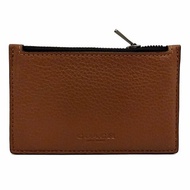 [全新] COACH 素面牛皮男款信用卡名片卡夾零錢包(咖)