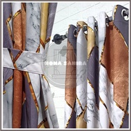 (Nona Sahira) GORDEN DAUN ABU POLOS MINIMALIS HORDENG JENDELA TIRAI PINTU GORDENG MEWAH HORDEN IMPOR