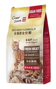 (6.8-10กิโล) CheerShare Rich Meat Formula เชียร์แชร์ อาหารเม็ดแมว เกรด Holistic Grain Free