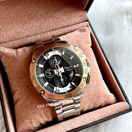 [Original] Alexandre Christie 6463 MCBTRBA Chronograph Men's Watch with Black Dial Silver Stainless Steel