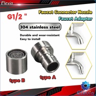Elevia 304 Stainless Steel Faucet Adapter Nozzle Faucet Connector G1/2''