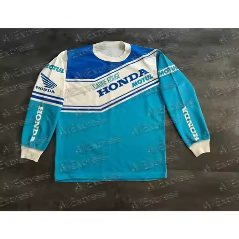 2025Honda Motorcycle Jersey Vintage Racing Team Shirt Biker Riding Gear Sportswear Casual Streetwear