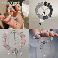 Hot Selling Items Cat'S Eye Stone Bracelet Crystal Butterfly Female Handstring Grey Moonlight Ins Versatile Temperament Tide Student High-Quality