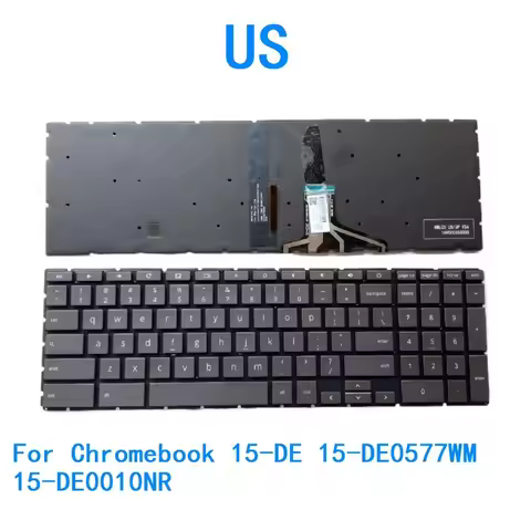 % New US Language Backlit Chromebook Keyboard Chromebook 15-DE 15-DE0577WM 15-DE0010NR Notebook PC K
