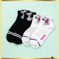 Kikiya Socks x Peanuts Snoopy Women's Ankle Band Socks