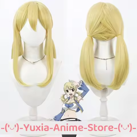 Fairy Tail Lucy Heartfilia Cosplay Wig Anime Game Roleplay Party Costume Prop Synthetic Hair Heat Re
