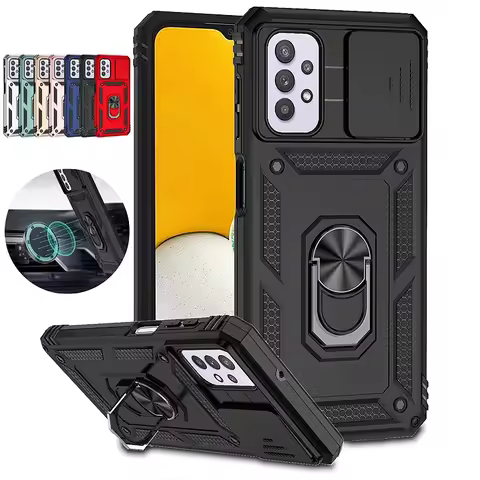 For Samsung Galaxy A13 A23 A33 A53 A73 5G Case Armor Shockproof Slide Lens Cover for M13 M23 M33 M53