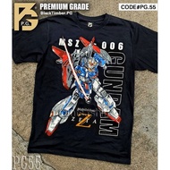 😎👕 [2023hotGundam tshirt] PG 55 MSZ-006 Gundam Zeta Mobile Sui เสื้อยืด หนัง นักร้อง เสื้อดำ สกรีนลาย ผ้านุ่ม PG T SHIRT S M L XL XXL