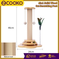 24cm*40cm Durable Sisal Indoor 4 in 1 Multifunctional Cat Scratching Post Pet Toy with Ball Track To