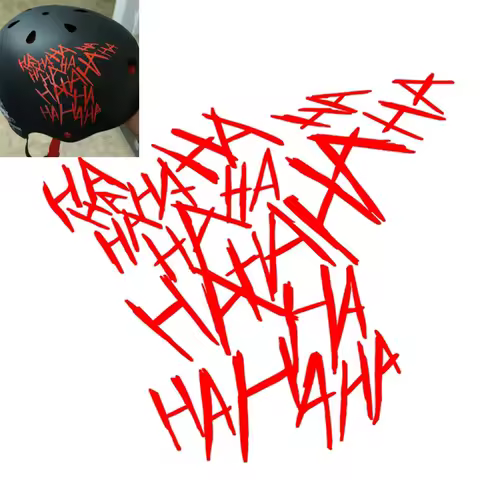 Car Sticker HAHAHA Joker Motorcycle Helmet Decor Decal Car Body Window Bumper Sticker Sunscreen Wate