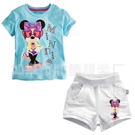 米妮蝴蝶结短裤套装90-130 minnie kid t-shirt + short pant (set)