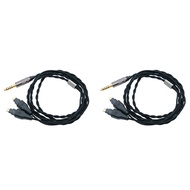 2X Headphone 4.4mm Balanced Cable DIY Cable for HD580 HD600 HD650 HD660S Headphone Upgrade Cable