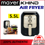 (Fast Shipping) Mayer KHIND MISTRAL 5.5L Air Fryer with Cool Touch Handle MMAF505