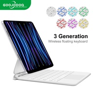 Goojodoq for ipad keyboard with Case for iPad Air 4 Air 5 Air 6 iPad Pro 11 2021 - 2018  Gen10-2022 2024 floating cantilever cover wireless bluetooth