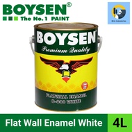 Boysen Flat Wall Enamel White B-800 4 Liters (Gallon) for Wood and Metal Primer Paint