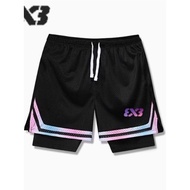 3V3 American Style Knee-length Basketball Shorts Men's Quick-Drying Breathable Sports Training Anti-