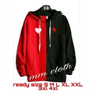 JAKET HOODIE FATEH HALILINTAR MERAH HITAM