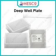 Deep Well Plate 1pc and 5pcs/pack — 96 Well, 1.6mL, Round Bottom, PP, Non-Sterile, Clear Plat Telaga