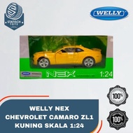 Nex welly Chevrolet Camaro ZL1 Yellow Scale 1:24 Welly Door Openable Diecast Toy 100% Original New